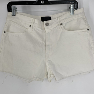 RtA Womens size 29 shorts White denim Cut Off High Rise Festival Boho‎ 32” Waist